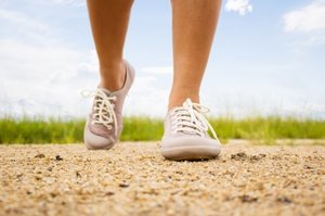 picture of woman's feet walking